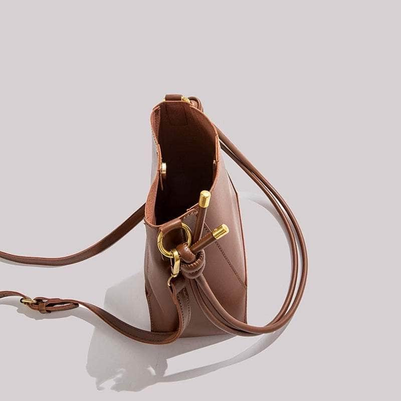 Elegant Retro Crossbody Bucket Bag