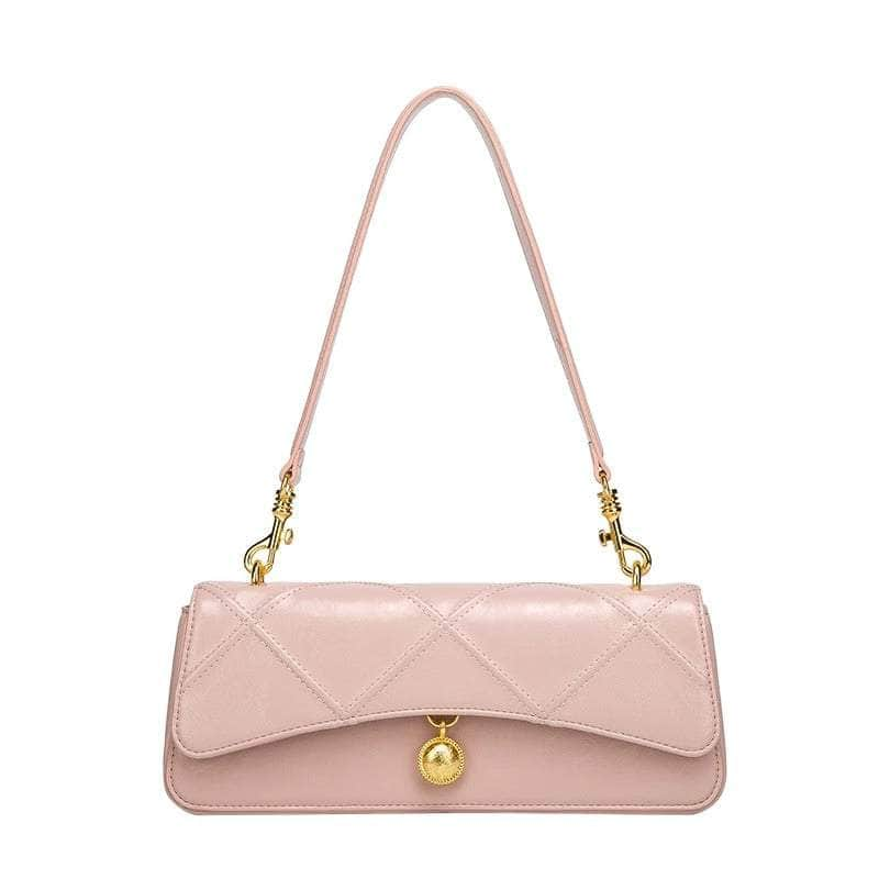 Elegant Retro Top Handle Crossbody Bag with Gold Detail