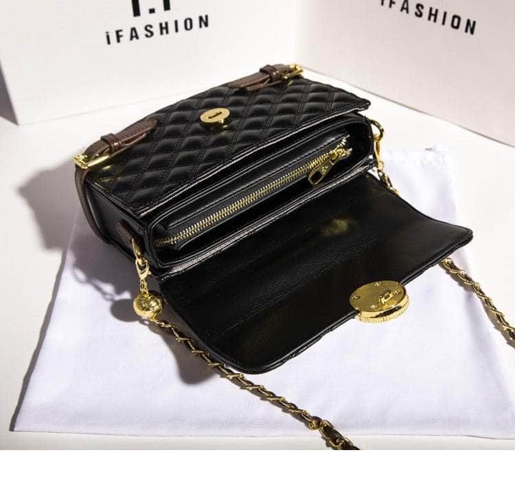 Elegant Rhombus Chain Crossbody Handbag