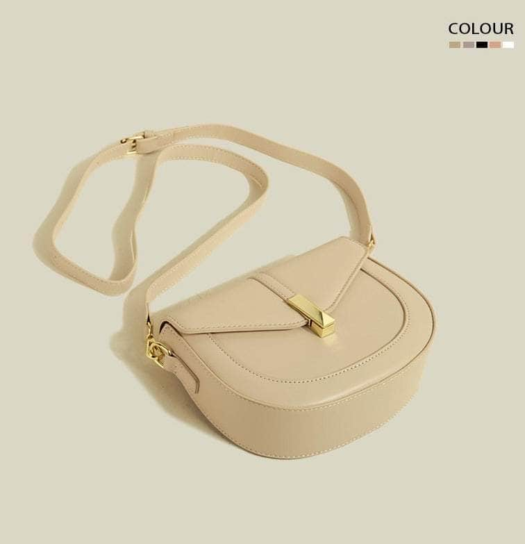 Elegant Semi-Circular Women's Crossbody Purse