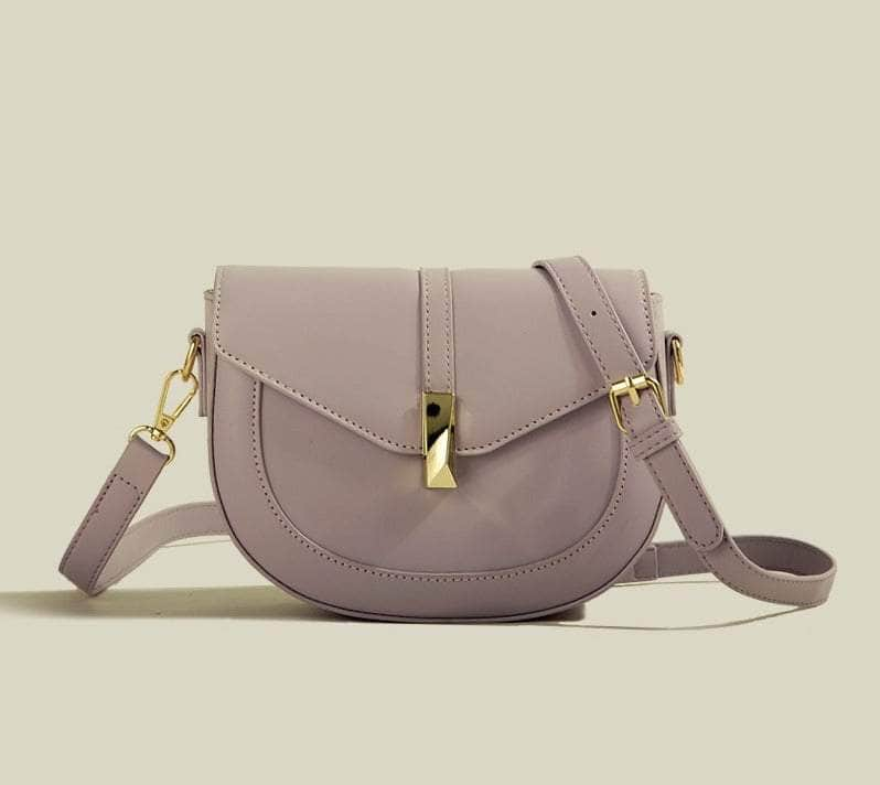 Elegant Semi-Circular Women's Crossbody Purse Purple