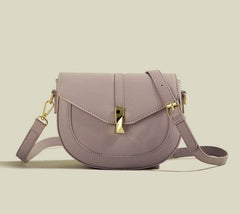 Elegant Semi-Circular Women's Crossbody Purse Purple