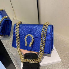 Elegant Shoulder Women Bag Blue