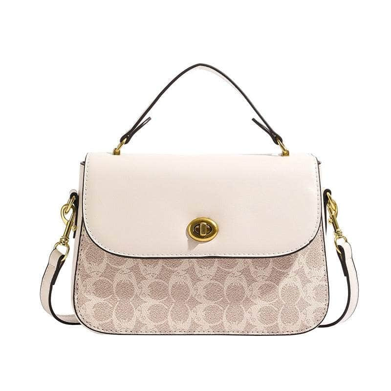 Elegant Signature Canvas Top Handle Handbag