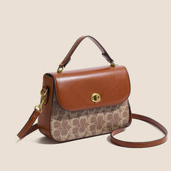 Elegant Signature Canvas Top Handle Handbag