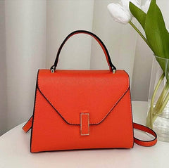 Elegant Single-Shoulder Flap Handbag Orange