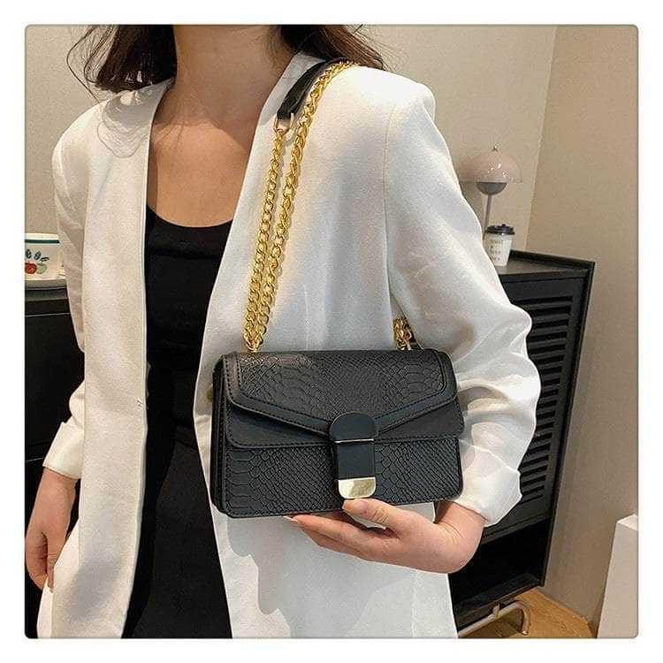 Elegant Small Square Leather Bag