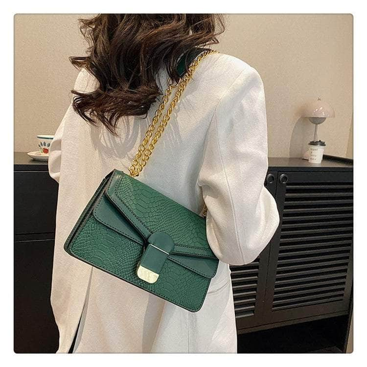 Elegant Small Square Leather Bag