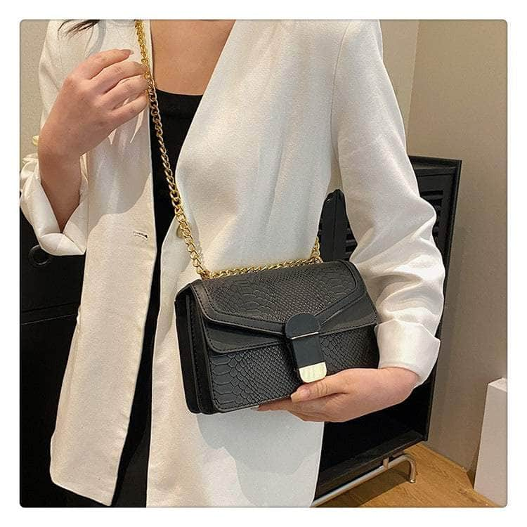 Elegant Small Square Leather Bag