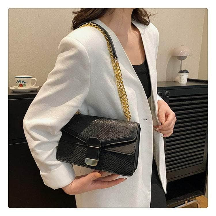 Elegant Small Square Leather Bag