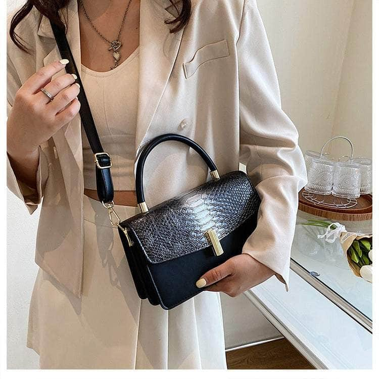 Elegant Snake Skin Handbag