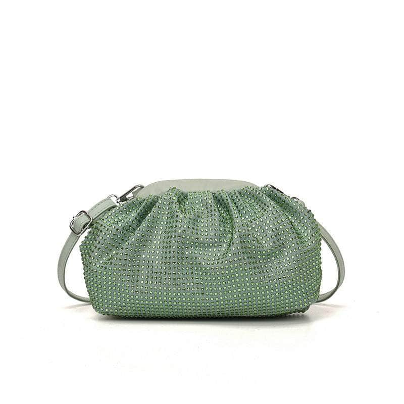 Elegant Sparkling Shoulder Crossbody Bag Green