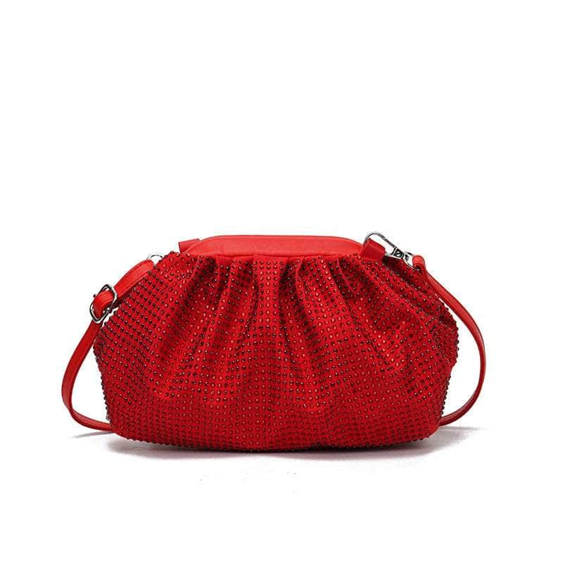 Elegant Sparkling Shoulder Crossbody Bag Red