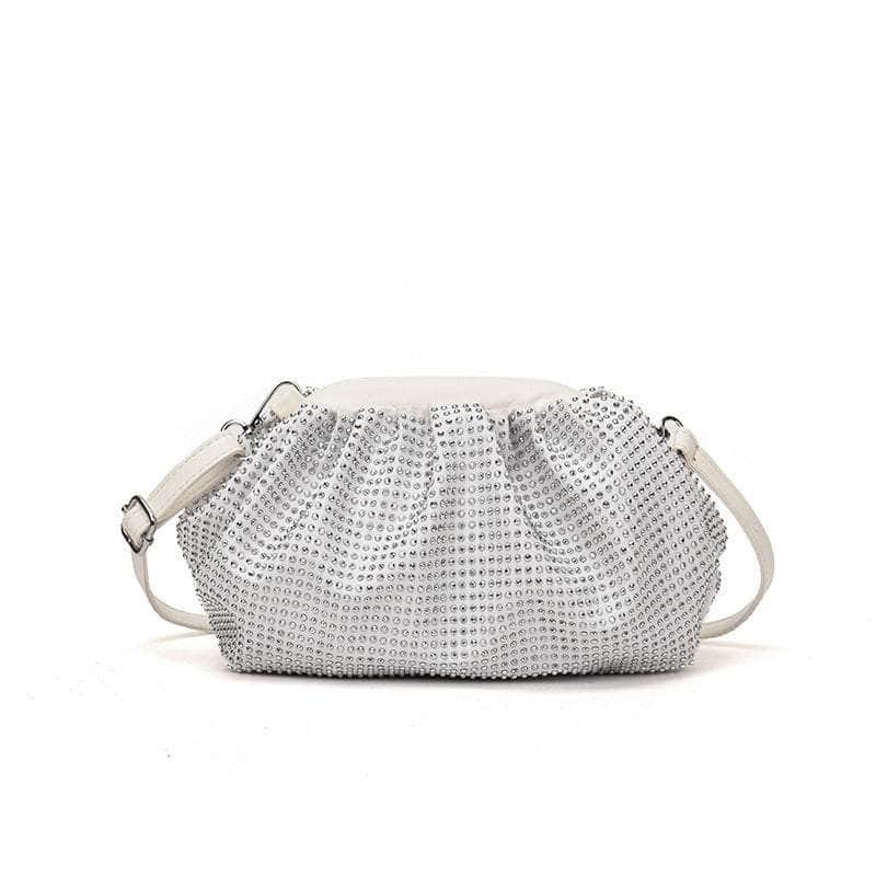 Elegant Sparkling Shoulder Crossbody Bag Silver