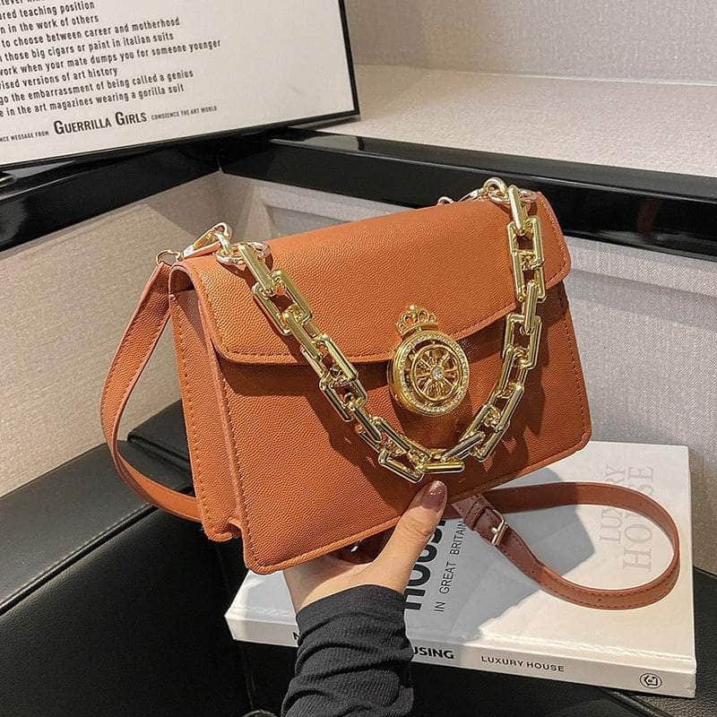 Elegant Square Mini Shoulder Bag with Chain Strap