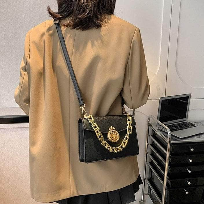 Elegant Square Mini Shoulder Bag with Chain Strap