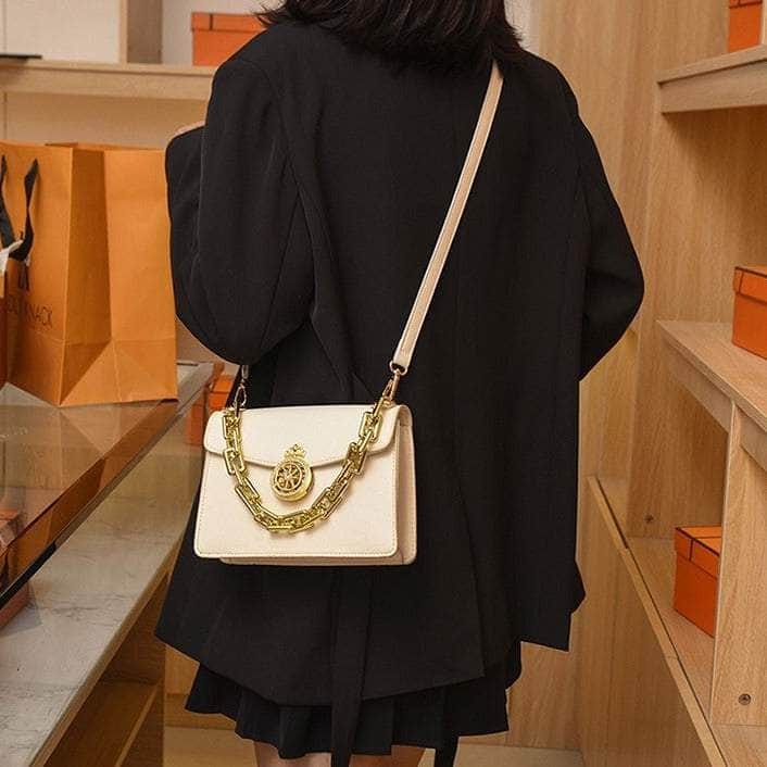 Elegant Square Mini Shoulder Bag with Chain Strap