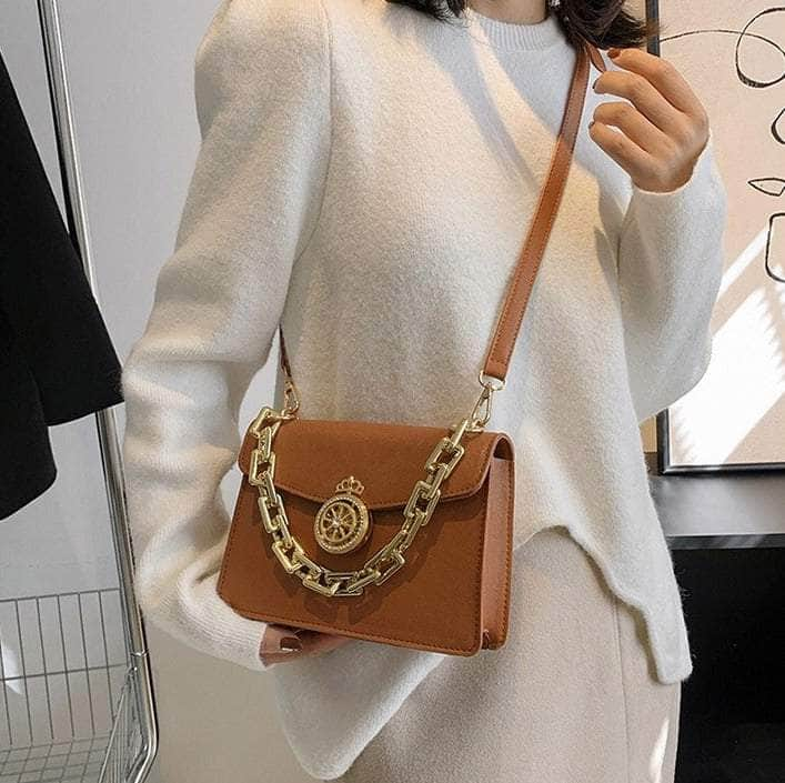 Elegant Square Mini Shoulder Bag with Chain Strap