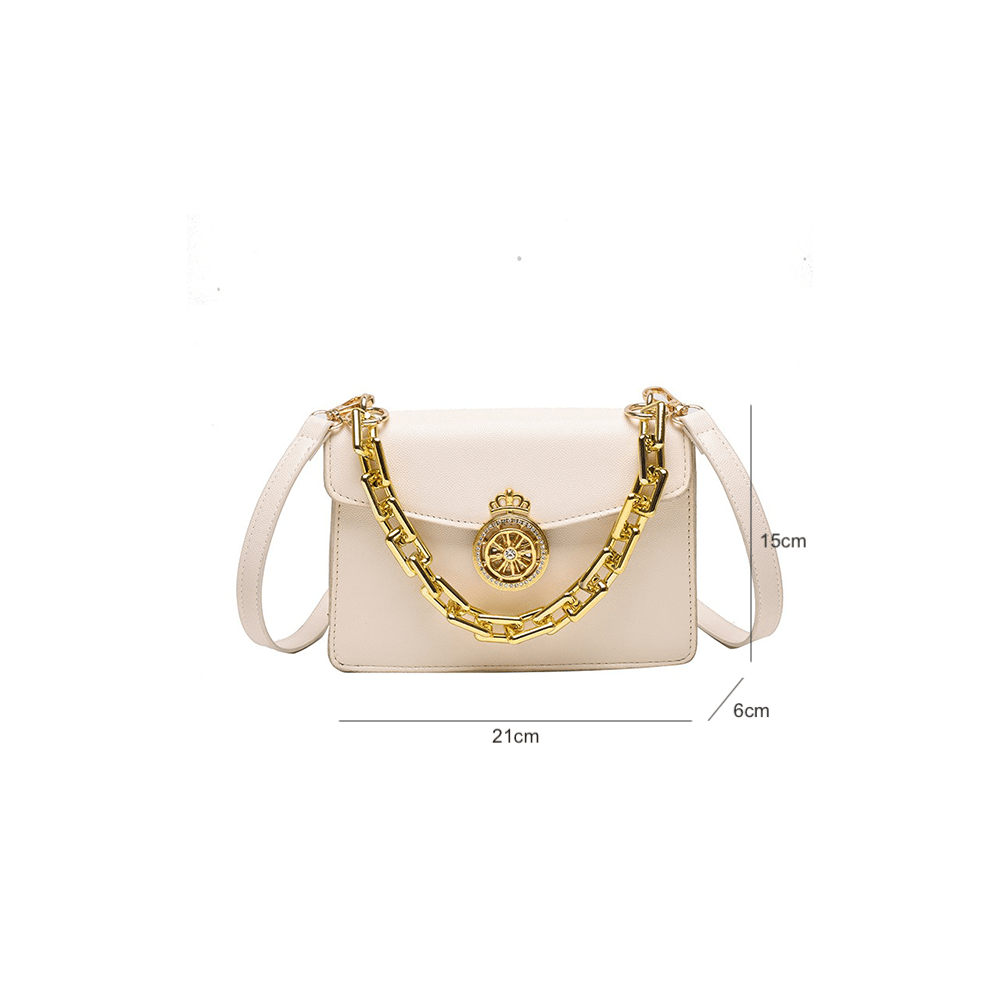 Elegant Square Mini Shoulder Bag with Chain Strap