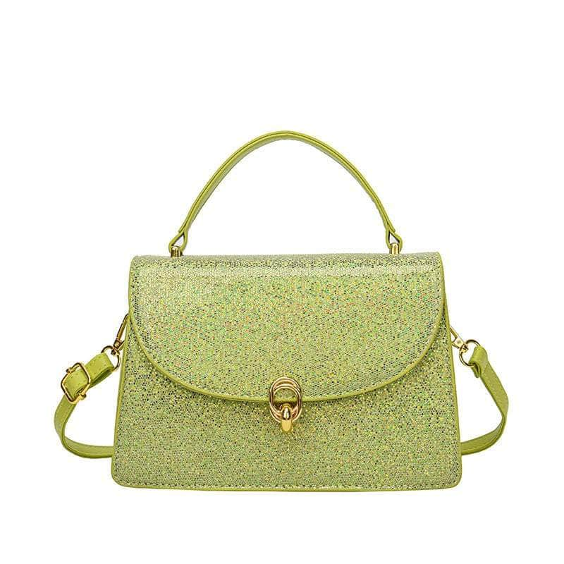 Elegant Top Handle Shoulder Handbag Green