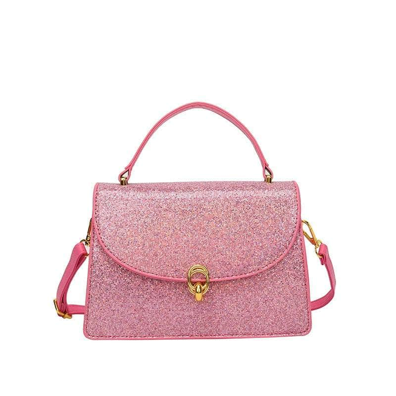 Elegant Top Handle Shoulder Handbag Pink