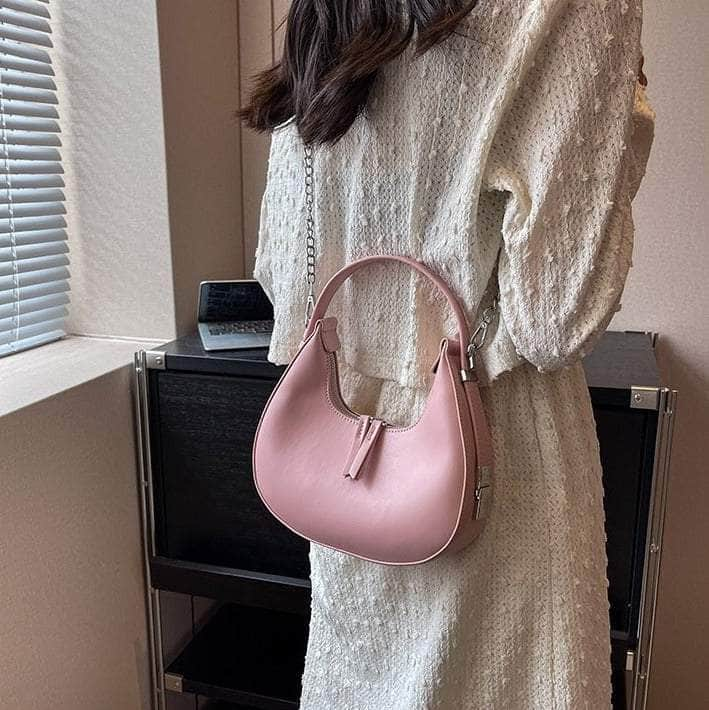 Elegant Underarm Crossbody Crescent Handbag