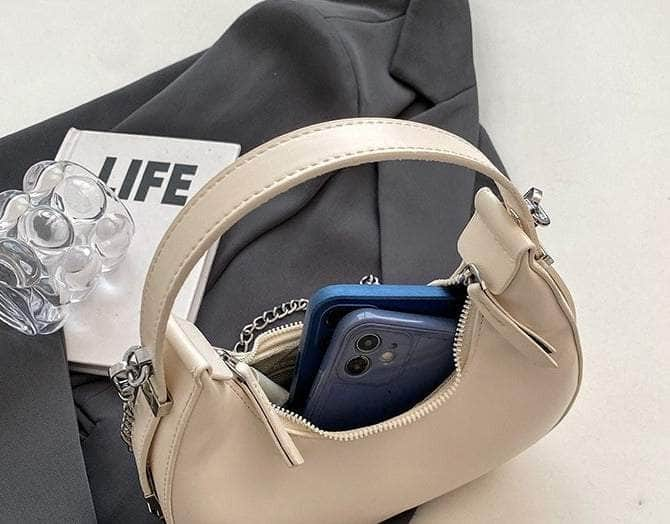 Elegant Underarm Crossbody Crescent Handbag