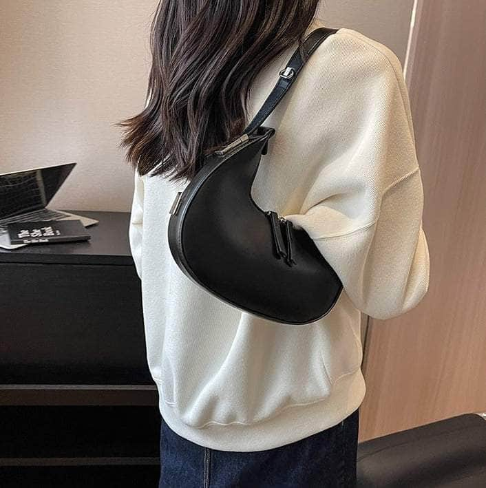 Elegant Underarm Crossbody Crescent Handbag