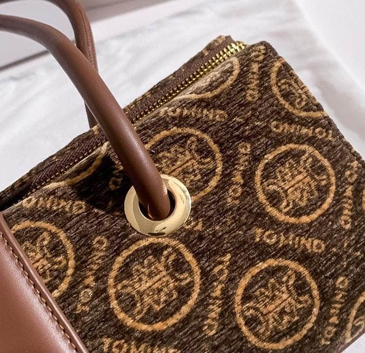 Elegant Unique Printed Top Handle Bag