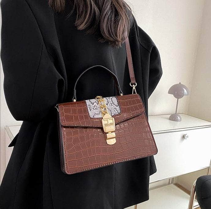 Elegant Vegan Leather Shoulder Handbag