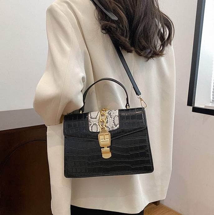 Elegant Vegan Leather Shoulder Handbag