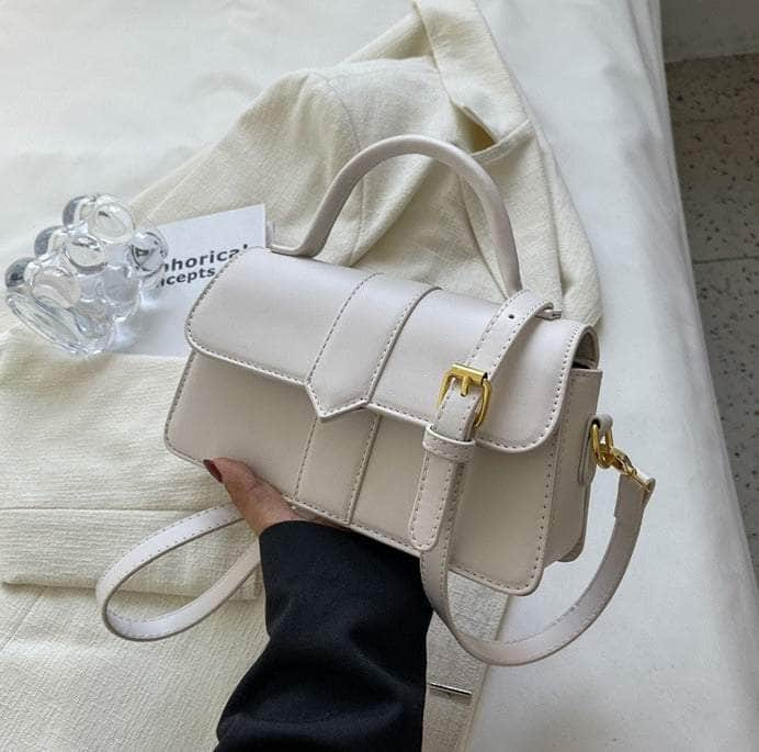 Elegant Vintage Crossbody Handbag Ivory