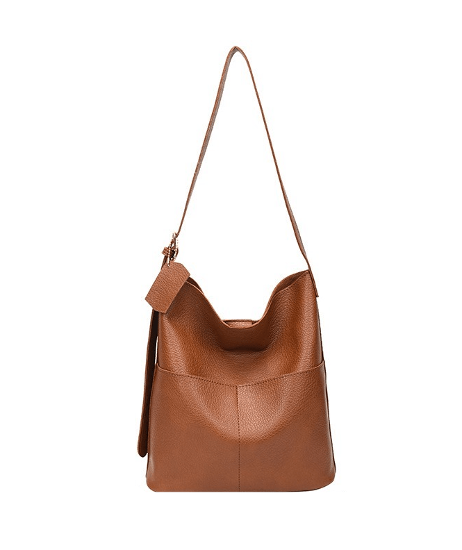 Elegant Women's Bucket Bag in Vegan Leather