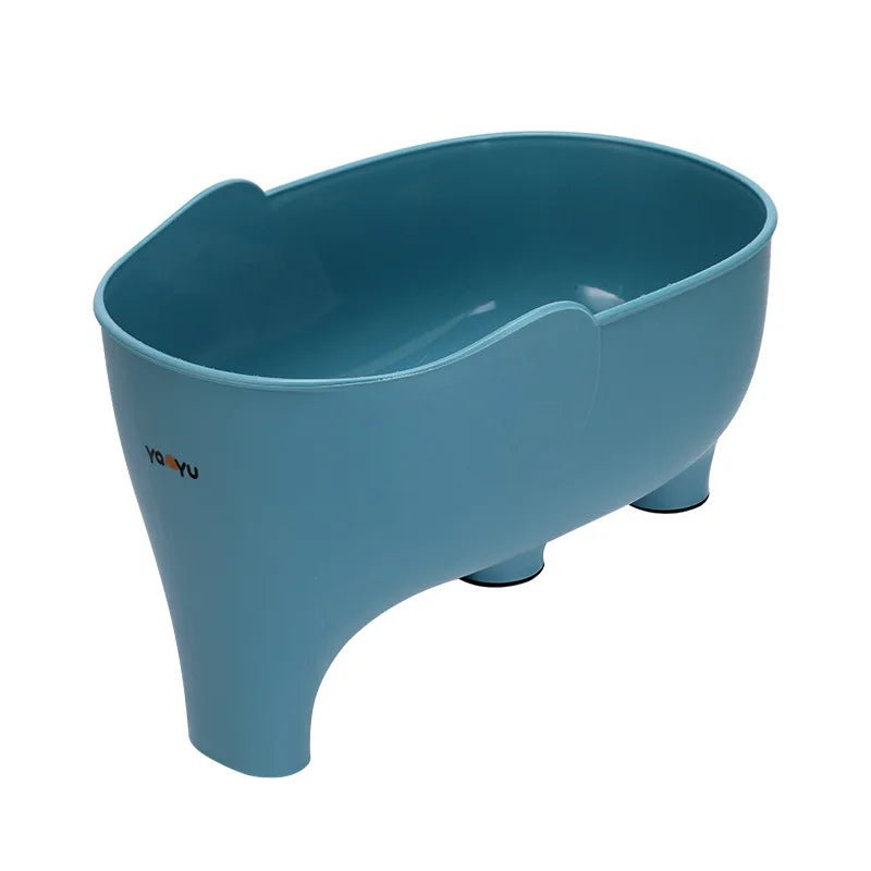 Elephant Drain Basket - Multi-purpose Kitchen Storage, Household Fruit and Vegetable Plastic Drain Basket Blue