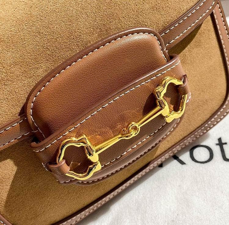 Embroidery Detail Suede Timeless Mini Handbag