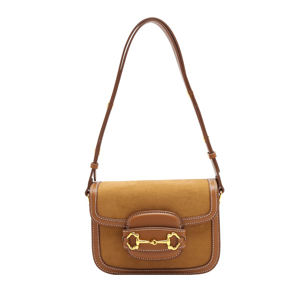 Embroidery Detail Suede Timeless Mini Handbag