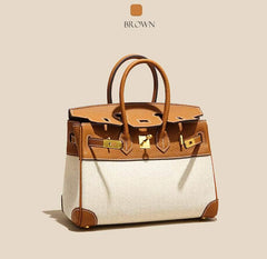 Exquisite Cowhide Shoulder Handbag