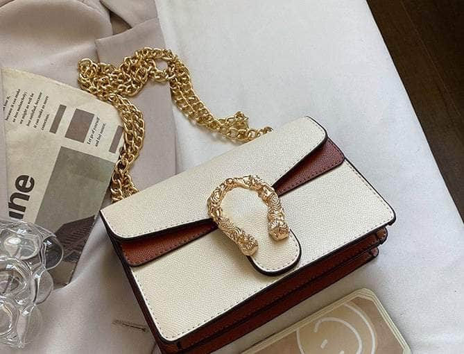 Exquisite Crossbody Bag with Snake Buckle