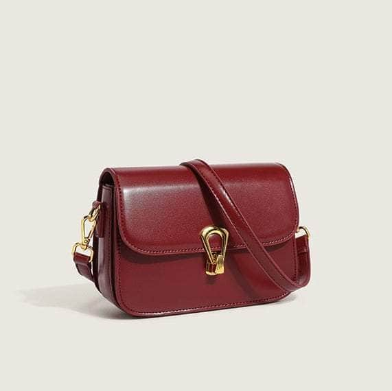 Exquisite Genuine Leather Shoulder Bag Red