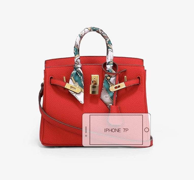 Exquisite Leather Handbag Red / Small