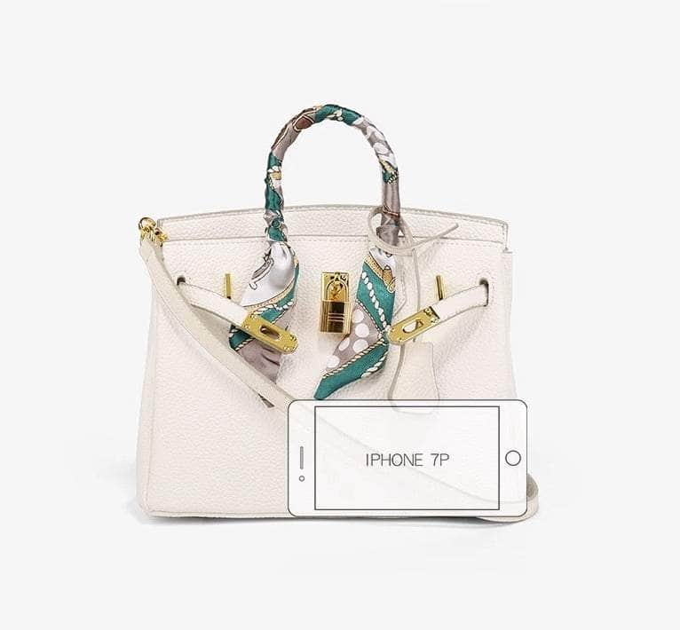 Exquisite Leather Handbag White / Small