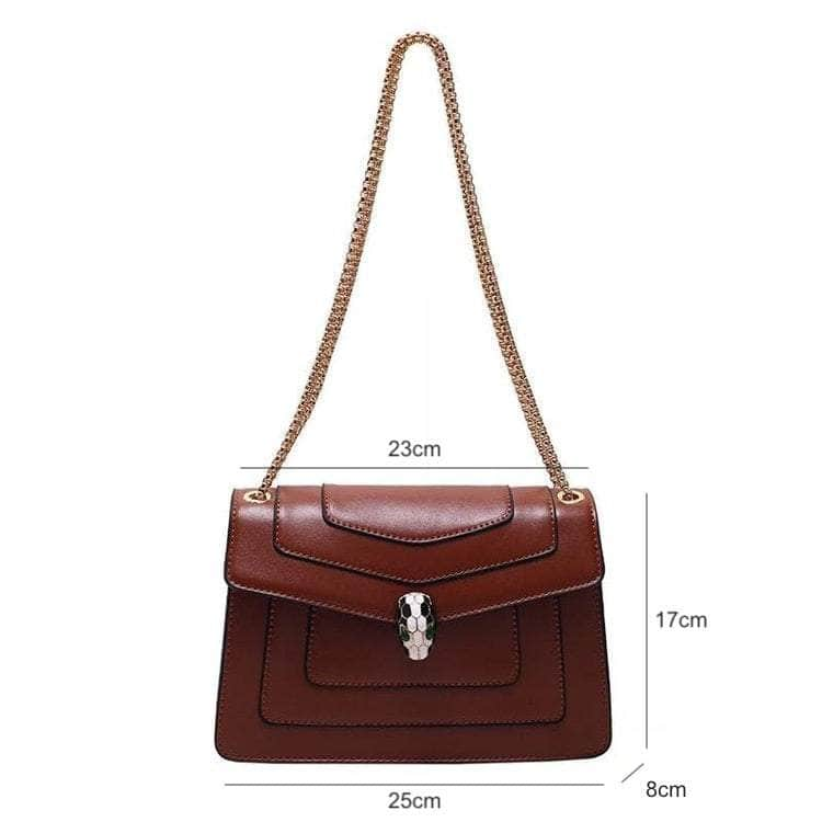 Exquisite Leather Shoulder Crossbody Bag with a Flap Closure