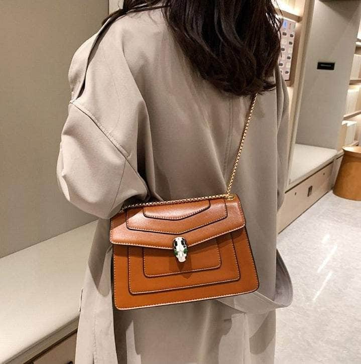 Exquisite Leather Shoulder Crossbody Bag with a Flap Closure