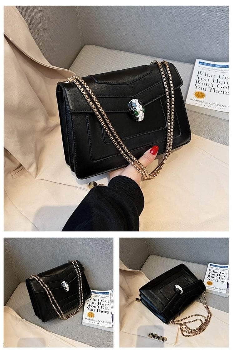 Exquisite Leather Shoulder Crossbody Bag with a Flap Closure