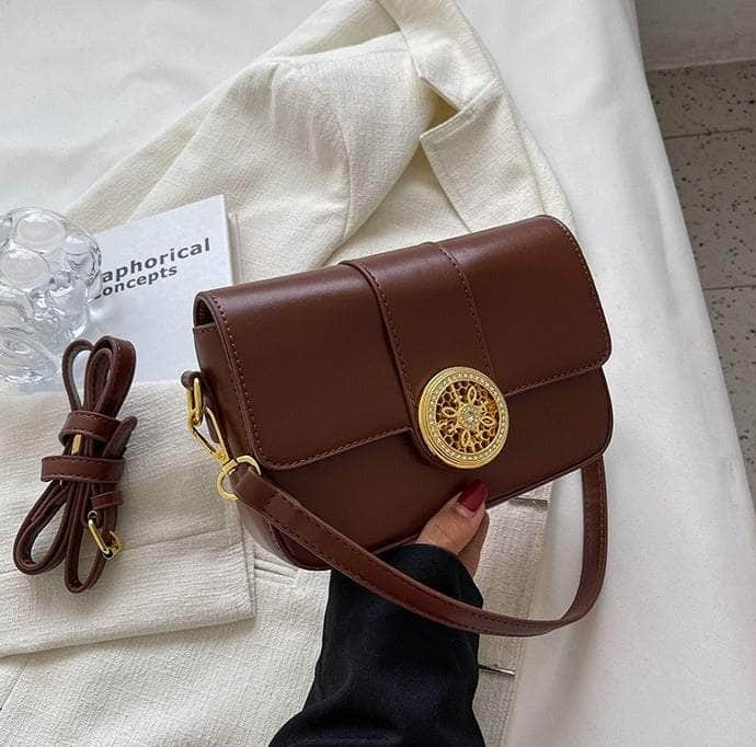 Exquisite Mini Crossbody Handbag Brown