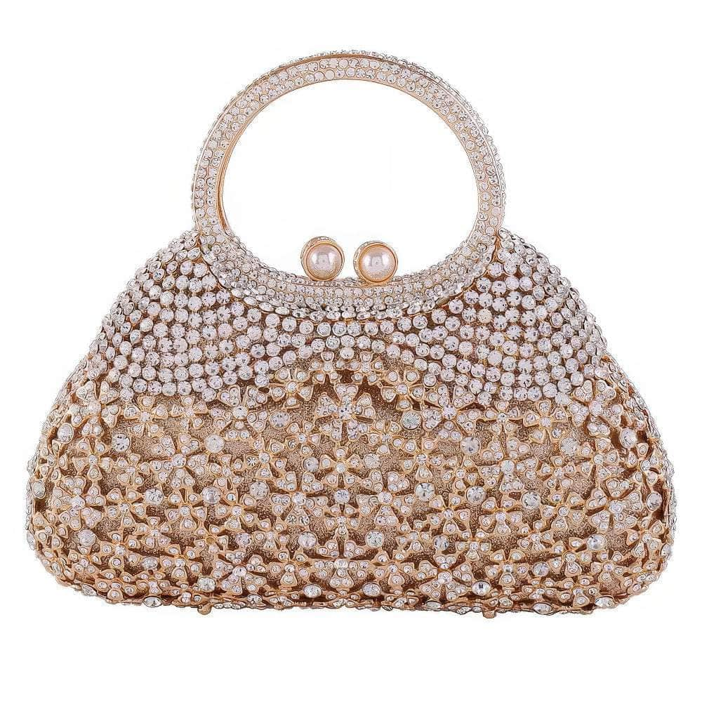 Extravagant Crystal Embellished Tote Handle Tote Purse