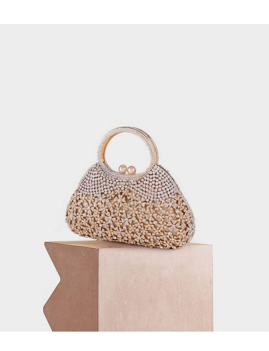 Extravagant Crystal Embellished Tote Handle Tote Purse