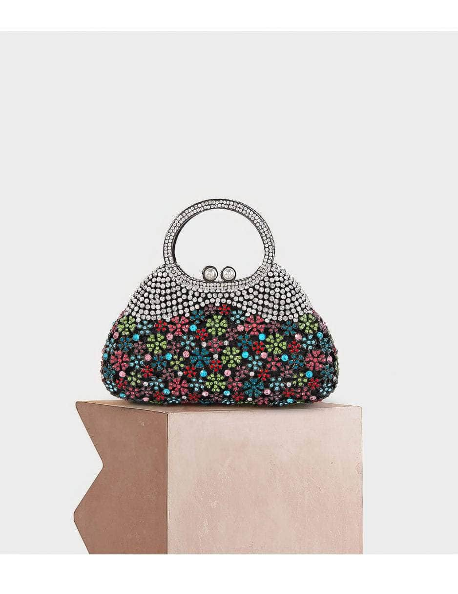 Extravagant Crystal Embellished Tote Handle Tote Purse