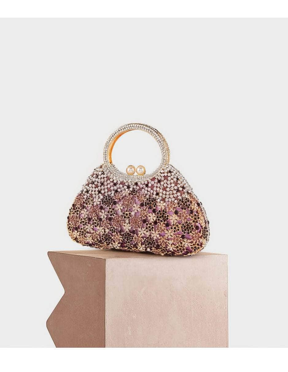 Extravagant Crystal Embellished Tote Handle Tote Purse