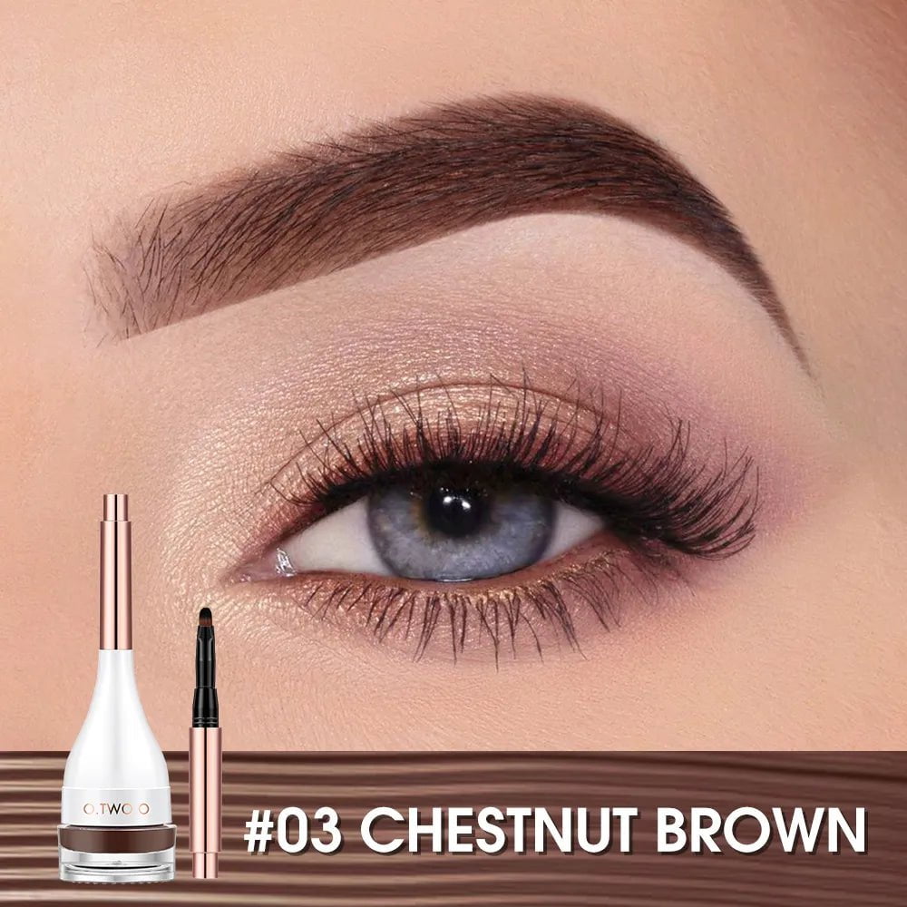 Eyebrow Pomade: Brow Mascara, Natural Waterproof, Long Lasting Creamy Texture - 4 Colors Tinted, Sculpted Brow Gel with Brush 03 / CHINA